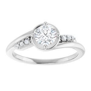 Sterling Silver 5.2 mm Round Ring Mounting – image 5
