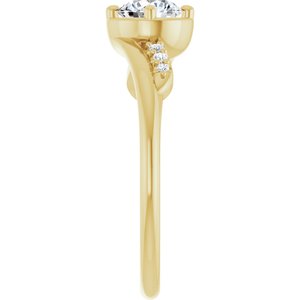 14K Yellow Gold 5.2 mm Round Ring Mounting – image 7