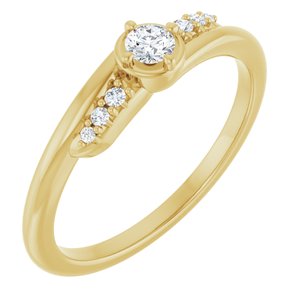 18K Yellow Gold 3 mm Round Ring Mounting