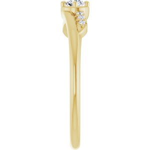 14K Yellow Gold 3 mm Round Ring Mounting – image 7
