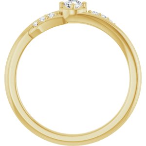 14K Yellow Gold 3 mm Round Ring Mounting – image 3