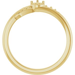 18K Yellow Gold 3 mm Round Ring Mounting – image 4