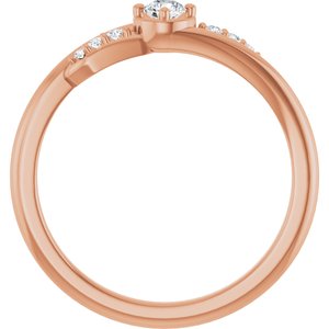 10K Rose Gold 3 mm Round Ring Mounting – image 3