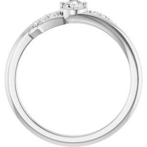 14K White Gold 3 mm Round Ring Mounting – image 3
