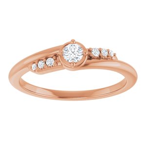 10K Rose Gold 3 mm Round Ring Mounting – image 5