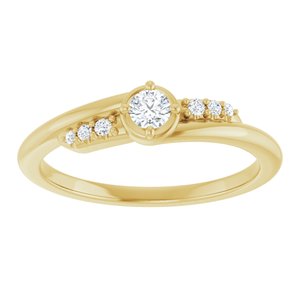 14K Yellow Gold 3 mm Round Ring Mounting – image 5