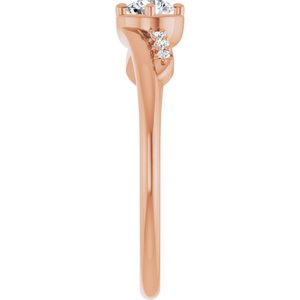 10K Rose Gold 3.8 mm Round Ring Mounting – image 7