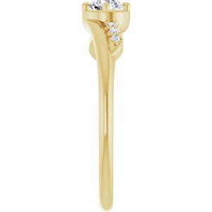 14K Yellow Gold 3.8 mm Round Ring Mounting – image 7