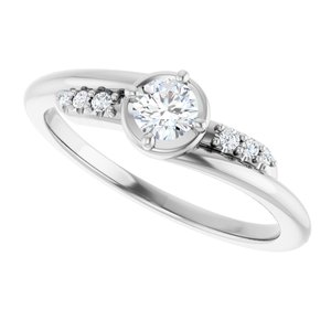 Sterling Silver 3.8 mm Round Ring Mounting – image 8