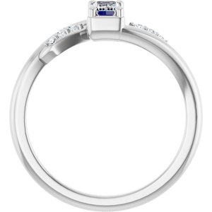 Sterling Silver 5x3 mm Emerald Ring Mounting – image 3