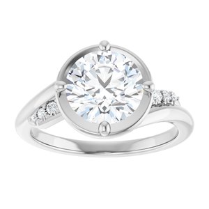 Sterling Silver 8.2 mm Round Ring Mounting – image 5