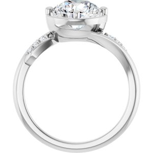 Continuum Sterling Silver 8.2 mm Round Ring Mounting – image 3