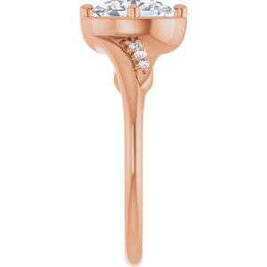 10K Rose Gold 7.5x5.5 mm Oval Ring Mounting – image 7