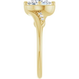 18K Yellow Gold 7.5x5.5 mm Oval Ring Mounting – image 7