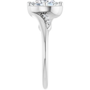 14K White Gold 7.5x5.5 mm Oval Ring Mounting – image 7