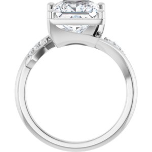 Continuum Sterling Silver 8x8 mm Square Ring Mounting – image 3