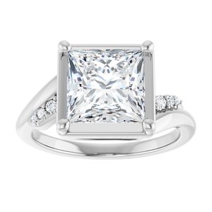 Sterling Silver 8x8 mm Square Ring Mounting – image 5