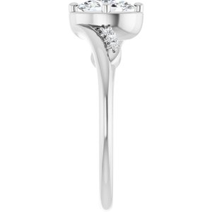 14K X1 White Gold 6.5x4.5 mm Oval Ring Mounting – image 7