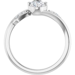 Platinum 6.5x4.5 mm Oval Ring Mounting – image 3