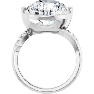 Sterling Silver 13 mm Round Ring Mounting – image 3