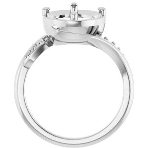 Continuum Sterling Silver 11x9 mm Oval Ring Mounting – image 4