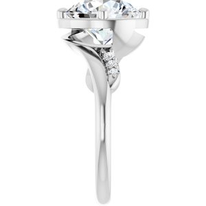 Sterling Silver 9.4 mm Round Ring Mounting – image 7