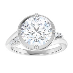 Platinum 9.4 mm Round Ring Mounting – image 5