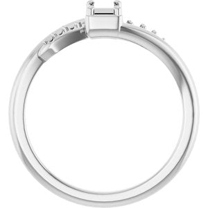 Sterling Silver 4.5x3 mm Emerald Ring Mounting – image 4