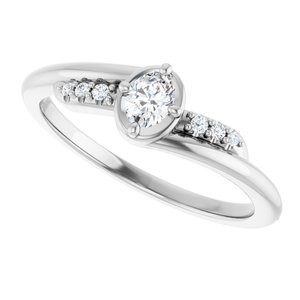Continuum Sterling Silver 4x3 mm Oval Ring Mounting – image 8