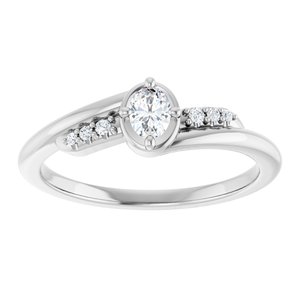 Continuum Sterling Silver 4x3 mm Oval Ring Mounting – image 5