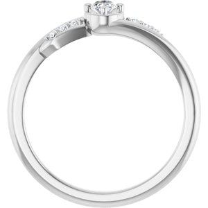 14K White Gold 4x3 mm Oval Ring Mounting – image 3