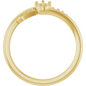 14K Yellow Gold 4x3 mm Oval Ring Mounting – image 4
