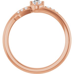 10K Rose Gold 4x3 mm Oval Ring Mounting – image 3