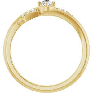 14K Yellow Gold 4x3 mm Oval Ring Mounting – image 3
