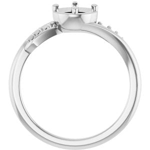 Continuum Sterling Silver 5.5 mm Round Ring Mounting – image 4