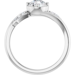 Sterling Silver 5.5 mm Round Ring Mounting – image 3