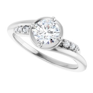 Continuum Sterling Silver 5.5 mm Round Ring Mounting – image 8