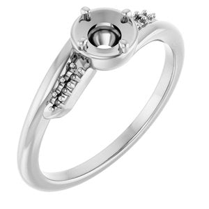 Platinum 4.4 mm Round Ring Mounting – image 2
