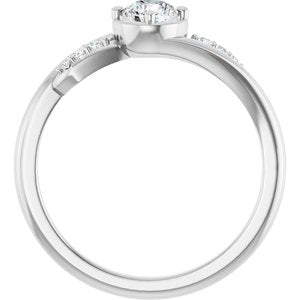 10K White Gold 4.4 mm Round Ring Mounting – image 3