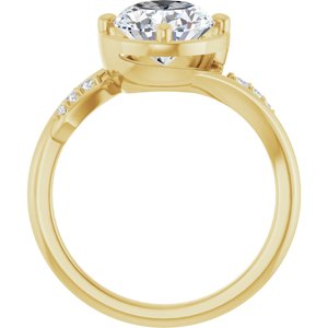 18K Yellow Gold 10x8 mm Oval Ring Mounting – image 3