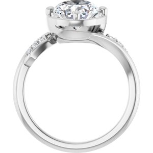 Continuum Sterling Silver 10x8 mm Oval Ring Mounting – image 3
