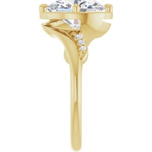 14K Yellow Gold 10x8 mm Oval Ring Mounting – image 7