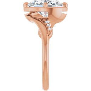 18K Rose Gold 10x8 mm Oval Ring Mounting – image 7