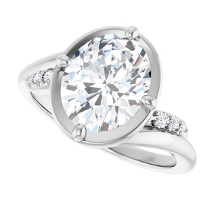 Sterling Silver 10x8 mm Oval Ring Mounting – image 8