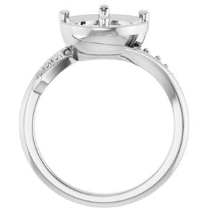 Sterling Silver 9 mm Round Ring Mounting – image 4