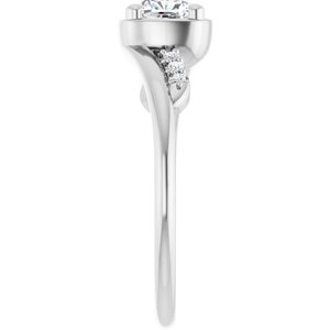 Continuum Sterling Silver 5x5 mm Cushion Ring Mounting – image 7
