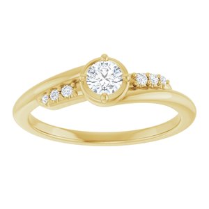 10K Yellow Gold 3.75 mm Round Ring Mounting – image 5