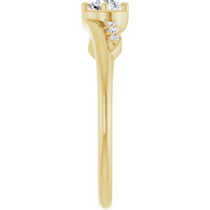 18K Yellow Gold 3.75 mm Round Ring Mounting – image 7