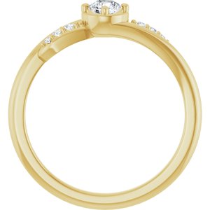 18K Yellow Gold 3.75 mm Round Ring Mounting – image 3