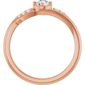 10K Rose Gold 3.75 mm Round Ring Mounting – image 3